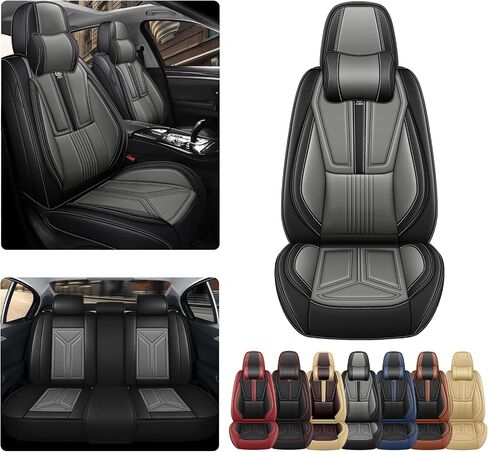 Car Seat Cover for Mercedes-Benz Benz GLB 250 2020-2025,Leather Seat Cover for Car,Breathable Vehicle Cushions Cover Waterproof Protectors Seat Protector, (Full Set,Black&Red) in Saudi Arabia