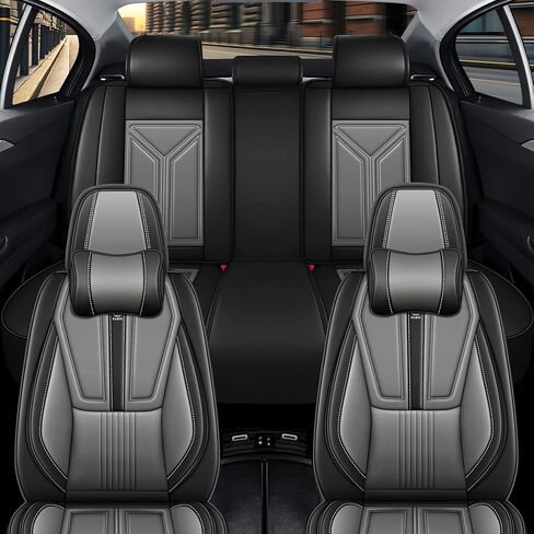 Car Seat Cover for Mercedes-Benz Benz GLB 250 2020-2025,Leather Seat Cover for Car,Breathable Vehicle Cushions Cover Waterproof Protectors Seat Protector, (Full Set,Black&Red) in Saudi Arabia