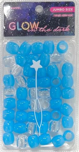 DONNA Glow in The Dark Hair Beads, Beads Jewelry Making Kit DIY Hair Braiding Jumbo Size White in Kuwait