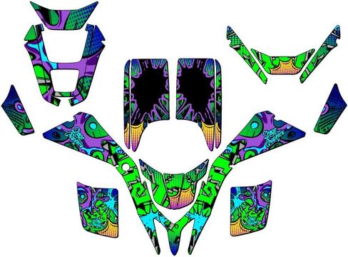 1988-2006 Blaster 200 ZANY Teal Senge Graphics Kit Compatible with Yamaha in Saudi Arabia