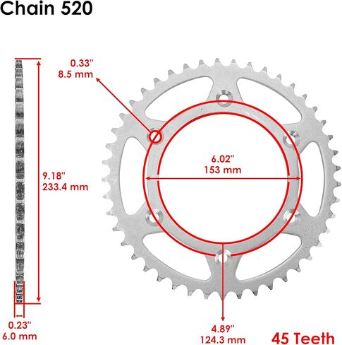 Caltric Red Drive Chain And Sprocket Kit Compatible with Honda Xr400R Xr 400 R 1996-2004 in Saudi Arabia