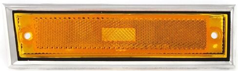 DAT AUTO PARTS Front Right Passenger Side Marker Light Assembly Corner Lamp Parking Chrome Trim Replacement For 1981-1991 GMC Suburban Amber Lens GM2551107 915558 in Saudi Arabia