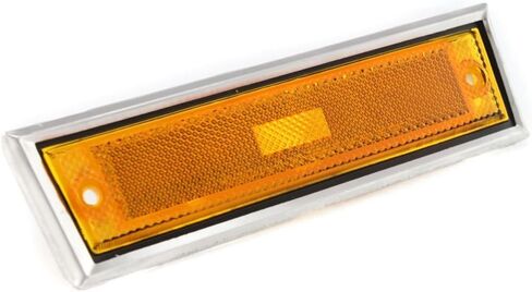 DAT AUTO PARTS Front Right Passenger Side Marker Light Assembly Corner Lamp Parking Chrome Trim Replacement For 1981-1991 GMC Suburban Amber Lens GM2551107 915558 in Saudi Arabia