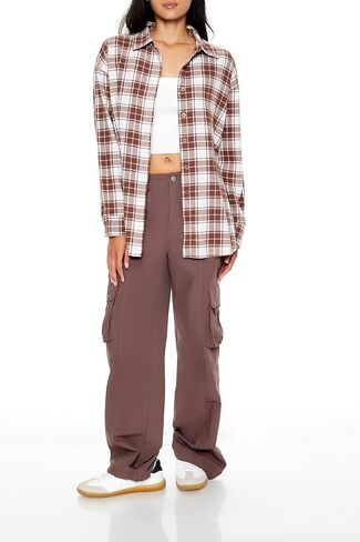 Forever 21 Women's Oversized Flannel Shirt in Saudi Arabia