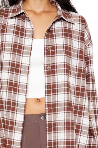 Forever 21 Women's Oversized Flannel Shirt in Saudi Arabia