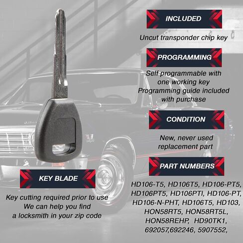 USARemote Remote Fob Car Key Replacement for Honda Accord Civic Insight Odyssey Prelude S2000 Acura CL EL Integra MDX NSX RL RSX TL HD106-PT5, ID13 T5 Chip Professional Programming Required (Set of 2) in Saudi Arabia