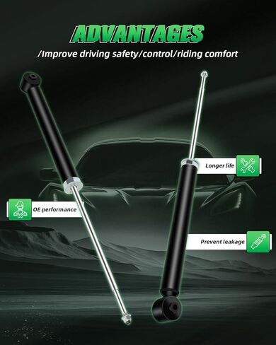 SCITOO Rear Shocks Set of 2 for Aveo, Shocks and Struts Fits 04-11 for Chevy for Aveo,06 07 08 09 for Chevy for Aveo5,2005-2008 for Pontiac for Wave,04 05 06 07 08 09 for Suzuki for Swift+ in Saudi Arabia