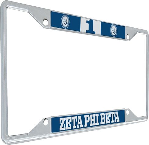 Desert Cactus Zeta Phi Beta إكسسوارات السيارات Zetas ZPHIB إطار لوحة ترخيص معدني وحامل بطاقات للجزء الأمامي أو الخلفي من السيارة (معدن - #1) in Saudi Arabia