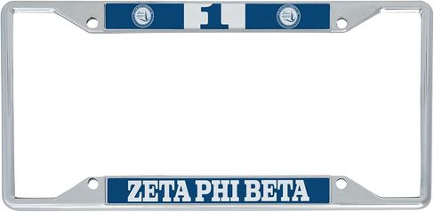 Desert Cactus Zeta Phi Beta إكسسوارات السيارات Zetas ZPHIB إطار لوحة ترخيص معدني وحامل بطاقات للجزء الأمامي أو الخلفي من السيارة (معدن - #1) in Saudi Arabia