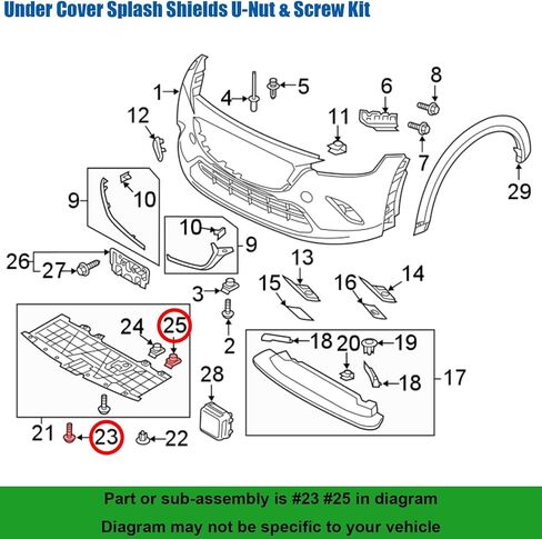 OAUTOO 20Sets M6-1mm Bumper Cover Radiator Support Retainer Under Cover & Splash Shields Bolts & U-Nuts Kit for Mazda 3 5 6 CX-3 CX-30 CX-5 CX-9 GS1E56496A 9GG600616T in Saudi Arabia