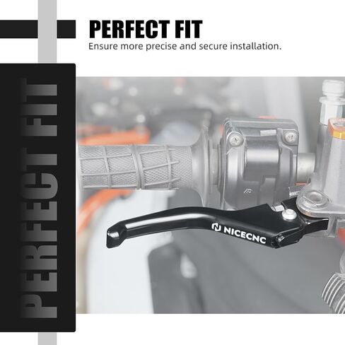NICECNC Short Brake Lever Brake Handle Levers Compatible with 690 Enduro R SMC-R 2014-2023, Compatible with Husqvarna 701 Enduro Supermoto 2016-2024, Black in Saudi Arabia