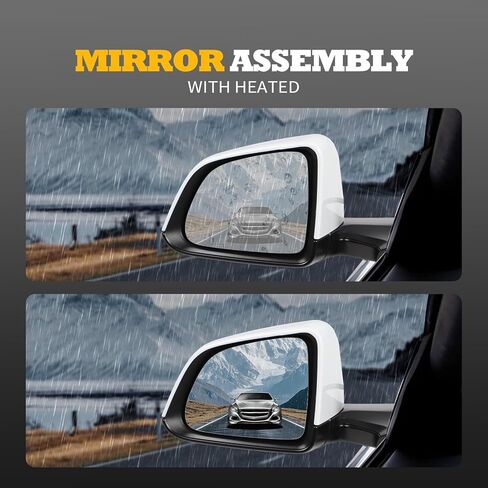 Right Passenger Side Mirror Assembly Compatible with Model Y 2020-2023 Side Door Mirror with Heated & Automatic Folding & Electric Adjustment and Memory Replaces 1594112-00-C (13Pins White) in Saudi Arabia