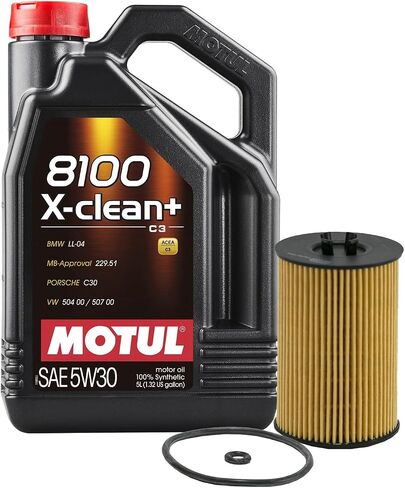 5L Newparts 8100 X-CLEAN + 5W30 Filter Motor Oil Change Kit API SN/CF For VW 504.00/507.00 in Saudi Arabia