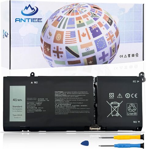 استبدال بطارية الكمبيوتر المحمول ANTIEE JPFMR لجهاز Dell Chromebook 3400 3100 2 في 1 5488 5493 5593 P90F Series Notebook 0JPFMR 07T0D3 7MT0R 7MTOR 7T0D3 16DPH 65N6H DN33X RDNP5 42Wh 11.4V 3500mAh 3Cell in Saudi Arabia