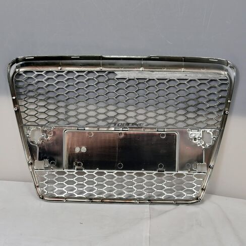 7422456514574 متوافق مع 2005-2008 Audi A6 / 2006-2008 S6 C6 كروم أسود RS-Honeycomb Mesh شبكة المصد الأمامي مع قاعدة الشعار in Saudi Arabia