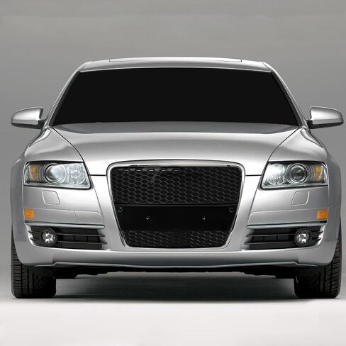 7422456514574 متوافق مع 2005-2008 Audi A6 / 2006-2008 S6 C6 كروم أسود RS-Honeycomb Mesh شبكة المصد الأمامي مع قاعدة الشعار in Saudi Arabia