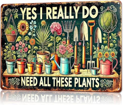 ديكور كوتيجكور داكن لعلامة القصدير العقلية العتيقة للغرفة إذا كان الفطر يمكن أن ينمو من خلال القرف، يمكنك أيضًا علامات لغرفة النوم، علامة تين مضحكة ديكور جدار كوتيجكور داكن لتزيين حمام المطبخ، 8 × 12 بوصة in Kuwait