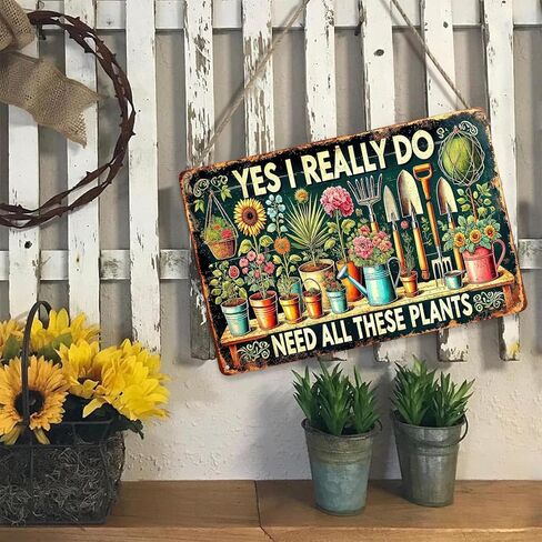 ديكور كوتيجكور داكن لعلامة القصدير العقلية العتيقة للغرفة إذا كان الفطر يمكن أن ينمو من خلال القرف، يمكنك أيضًا علامات لغرفة النوم، علامة تين مضحكة ديكور جدار كوتيجكور داكن لتزيين حمام المطبخ، 8 × 12 بوصة in Kuwait