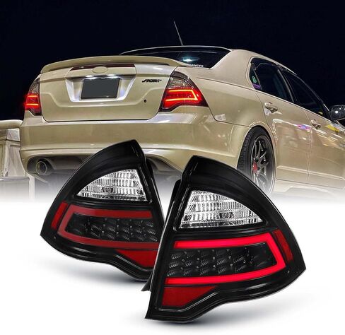 AKKON - لـ 2010-12 Ford Fusion كامل LED النهار مصباح جيد الإضاءة بار أضواء خلفية الإسكان الأسود مجموعة عدسات واضحة in Saudi Arabia