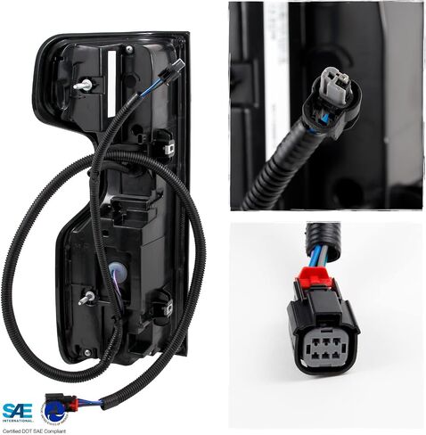 AKKON - يناسب 2019-2024 Chevy Silverado 1500 2500HD 3500HD [نوع LED] أنبوب DRL إشارة الفرامل زوج مصابيح خلفية مدخنة سوداء in Saudi Arabia