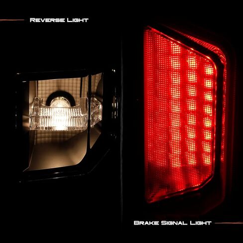 AKKON - يناسب 2019-2024 Chevy Silverado 1500 2500HD 3500HD [نوع LED] أنبوب DRL إشارة الفرامل زوج مصابيح خلفية مدخنة سوداء in Saudi Arabia
