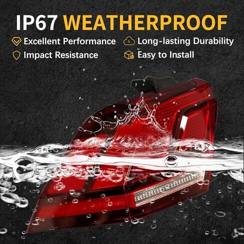 Road Hawk Rear Tail Light Brake Lamp for Volkswagen Tiguan 2018 2019 2020 2021 2022 2023 LED Outer Turn Signal Reflector Tail Lamp Passenger Right Side Replacement 5NN945096A VW2805126 in Kuwait