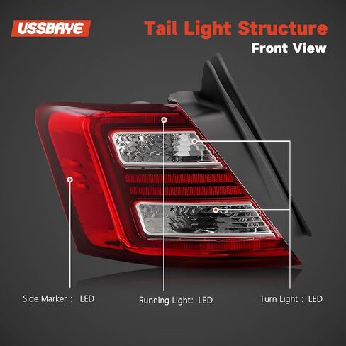 LED Tail Lights Compatible with 2013 2014 2015 2016 2017 2018 2019 Ford Taurus SE/SEL/SHO/LIMITED Rear Outer Taillight Assembly Tail Lamp FO2804108 DG1Z13405A （ Left Driver Side） in Saudi Arabia