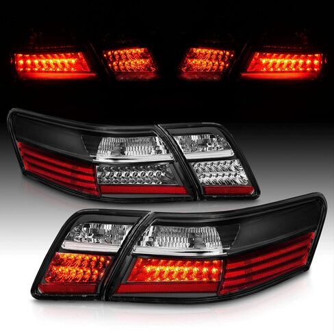 AmeriLite لسيارة Toyota Camry 2007-2009 LED باللون الأسود، مجموعة من 4 قطع - جانب الركاب والسائق in Saudi Arabia