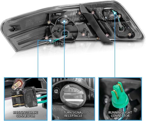 AmeriLite لسيارة Toyota Camry 2007-2009 LED باللون الأسود، مجموعة من 4 قطع - جانب الركاب والسائق in Saudi Arabia