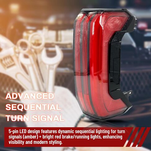 مجموعة مصابيح خلفية LED خلفية متوافقة مع Toyota Tundra 2022 2023 2024 2025 استبدال جانب الركاب الأيمن # 81550-0C200 815500C200 (5-PIN، نمط متسلسل من نوع LED) in Kuwait