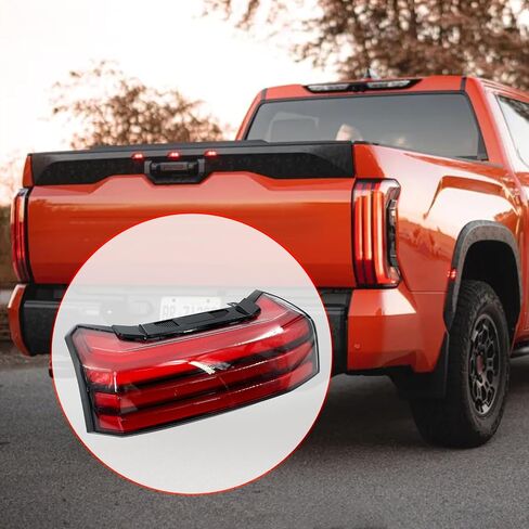مجموعة مصابيح خلفية LED خلفية متوافقة مع Toyota Tundra 2022 2023 2024 2025 استبدال جانب الركاب الأيمن # 81550-0C200 815500C200 (5-PIN، نمط متسلسل من نوع LED) in Kuwait