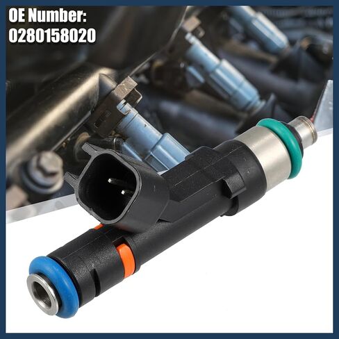 Fuel Injector, for Jeep Grand Cherokee Laredo 3.7L 2005-2010 for Jeep Commander Sport 3.7L 2007-2010 No.53032701AA Metal Black, 1pc in Saudi Arabia