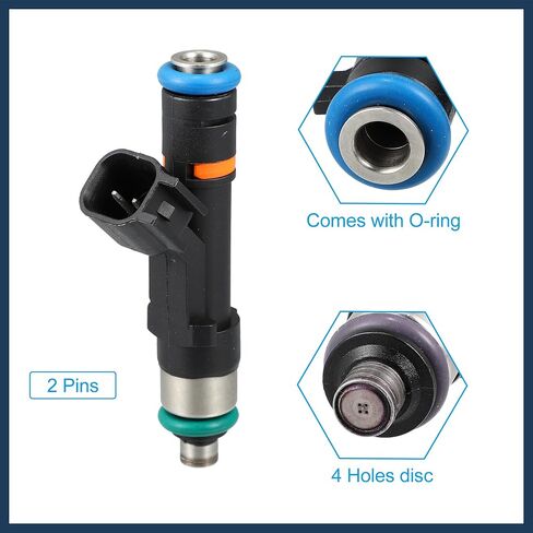 Fuel Injector, for Jeep Grand Cherokee Laredo 3.7L 2005-2010 for Jeep Commander Sport 3.7L 2007-2010 No.53032701AA Metal Black, 1pc in Saudi Arabia