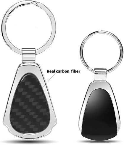 iPick Image Compatible with Nissan 370Z Z Logo Real Black Carbon Fiber Gunmetal Gray Teardrop Key Chain in Saudi Arabia