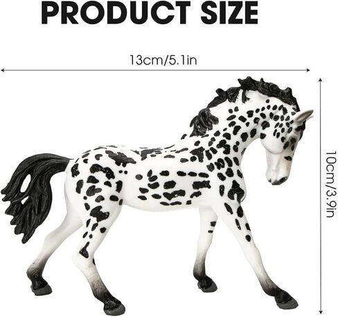 Appaloosa Horse Toy 5inch Denmark Knabstrupper Spotted Danish Mare Knapstrupper Stallion Figure Figurine for Farm Life Collectible Club Home Bar Decoration Awareness Purposes for Women Men in Saudi Arabia