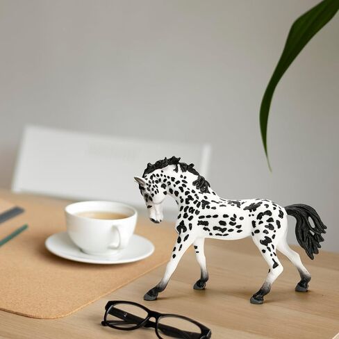 Appaloosa Horse Toy 5inch Denmark Knabstrupper Spotted Danish Mare Knapstrupper Stallion Figure Figurine for Farm Life Collectible Club Home Bar Decoration Awareness Purposes for Women Men in Saudi Arabia