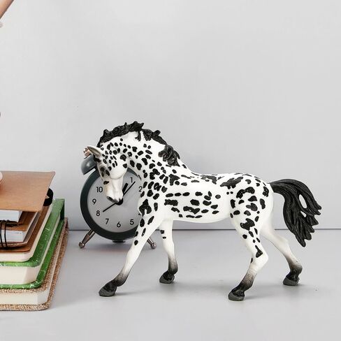Appaloosa Horse Toy 5inch Denmark Knabstrupper Spotted Danish Mare Knapstrupper Stallion Figure Figurine for Farm Life Collectible Club Home Bar Decoration Awareness Purposes for Women Men in Saudi Arabia