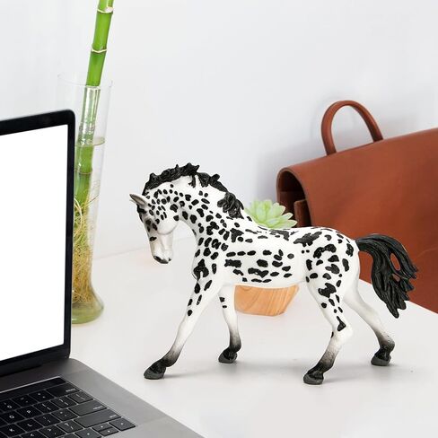 Appaloosa Horse Toy 5inch Denmark Knabstrupper Spotted Danish Mare Knapstrupper Stallion Figure Figurine for Farm Life Collectible Club Home Bar Decoration Awareness Purposes for Women Men in Saudi Arabia