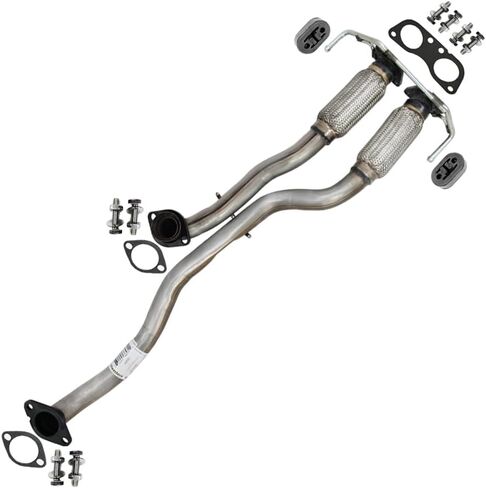 Exhaust Front Flex Pipe Compatible for 2011-2015 Lincoln MKX 3.7L | Stainless Steel | Northeastern Exhaust | Free Gaskets, Hangers, and Bolts & Nuts Included | Automotive Replacement Part in Saudi Arabia