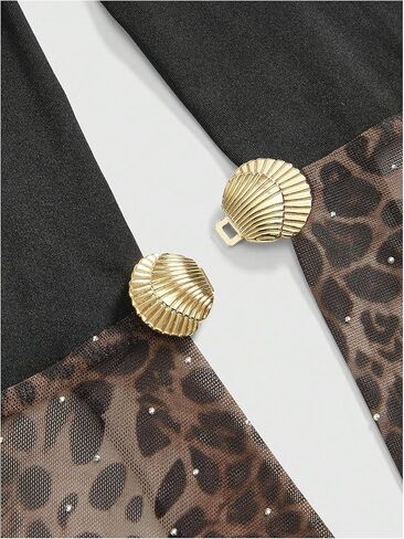Women's Y2k Cheetah Print Sequin Halter Tops Leopard Tie Back Metal Crop Corset Sleeveless Party Rave Outfits in Saudi Arabia