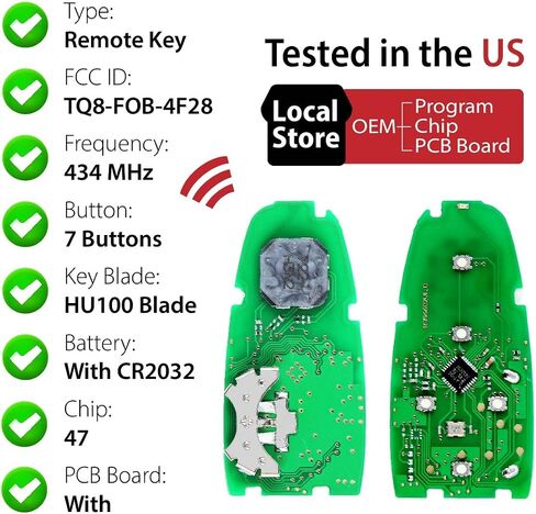 استبدال ل 2022 2023 2024 هيونداي توكسون مفتاح فوب التحكم عن بعد TQ8-FOB-4F28 7 أزرار 47 رقاقة 434 ميجا هرتز in Saudi Arabia