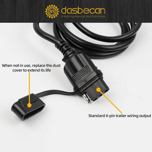 مجموعة أسلاك مقطورة Dasbecan 56170 متوافقة مع مجموعة أسلاك سحب موصل Honda Pilot 4-Pin 2012-2015 in Saudi Arabia