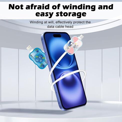 Cute Phone Charger Cable Protector for Samsung Android USB Charger Wave Edge,Colorful Marble Pattern 4 PCS USB Cable Protectors,Phone Cord Protector for Women Girls,USB Charger Saver in Saudi Arabia