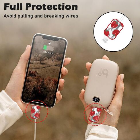 Cute Phone Charger Cable Protector for Samsung Android USB Charger Wave Edge,Colorful Marble Pattern 4 PCS USB Cable Protectors,Phone Cord Protector for Women Girls,USB Charger Saver in Saudi Arabia