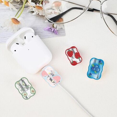 Cute Phone Charger Cable Protector for Samsung Android USB Charger Wave Edge,Colorful Marble Pattern 4 PCS USB Cable Protectors,Phone Cord Protector for Women Girls,USB Charger Saver in Saudi Arabia
