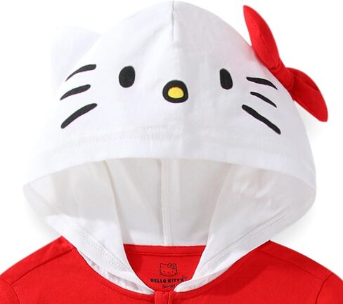 Hello Kitty Sanrio Girls Cosplay Hooded Coverall with Ears and Bow for Toddler and Big Kids in Saudi Arabia