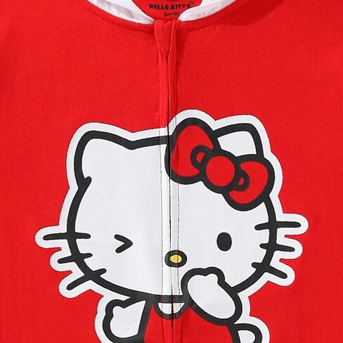 Hello Kitty Sanrio Girls Cosplay Hooded Coverall with Ears and Bow for Toddler and Big Kids in Saudi Arabia