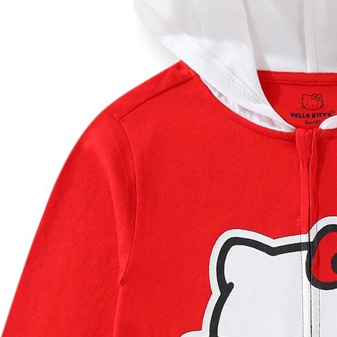 Hello Kitty Sanrio Girls Cosplay Hooded Coverall with Ears and Bow for Toddler and Big Kids in Saudi Arabia