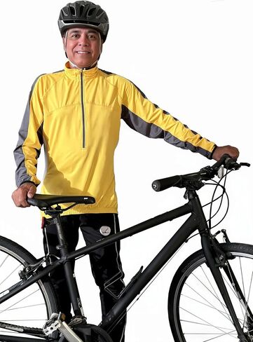 Men's TopCool Reflective Zipper Long Sleeved Spring Fall Winter Biking Cycling Jersey in Kuwait