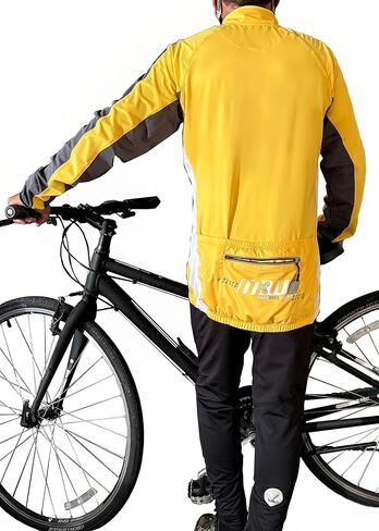 Men's TopCool Reflective Zipper Long Sleeved Spring Fall Winter Biking Cycling Jersey in Kuwait